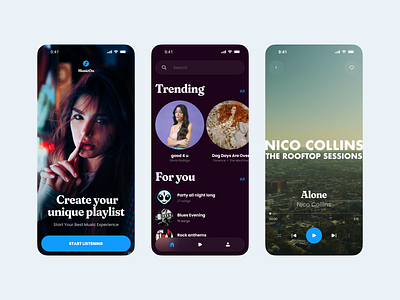 Music App Interface app design concept design mobil music ui