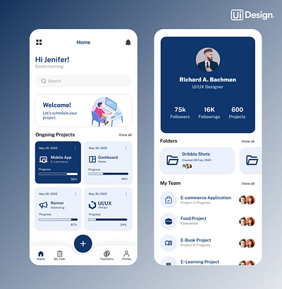 Project Planner App - UIDesignz app branding dashboard design graphic design illustration logo mobile app design ui ux