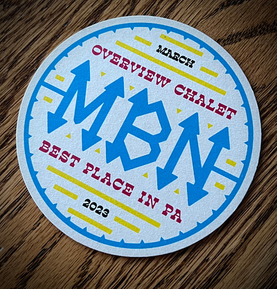 MBN Coaster cmyk coaster design pa pennsylvania type