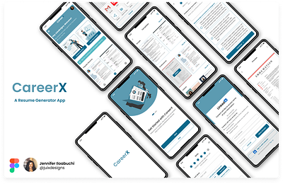 CareerX app dailyui design figma ui ux
