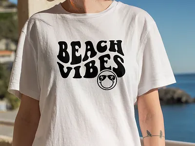Beach Vibes, Summer T-Shirt beach blue graphic design ocean shirt design summer summer shirt summer tshirt vibes