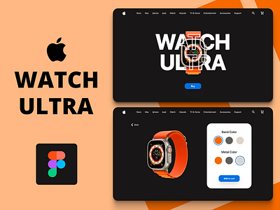 Apple Watch Ultra Web Redesign app apple branding design figma redesign ui ux