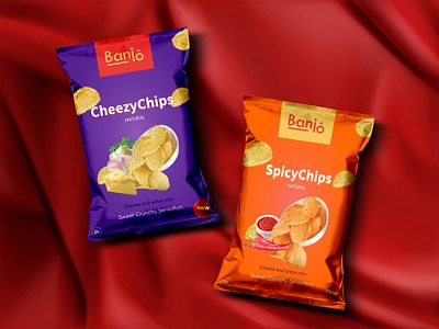 Banjo chips product bag packaging branding chips bag package design foodie graphic design kiddies food packaging design product bag design product package design product packaging snacks