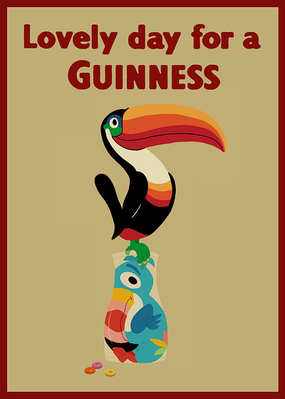 Toucan Play At This Game froot loops guinness illustration irish st. patrick st. patricks day toucan