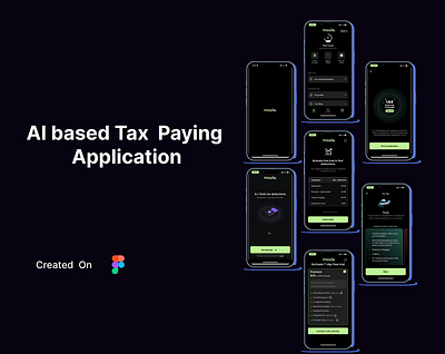 AI based Tax Paying Application app behance branding design graphic design landing page ui ux website