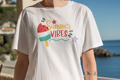 Summer T-Shirt Design beach illustration shirt summer sun tshirt watercolor