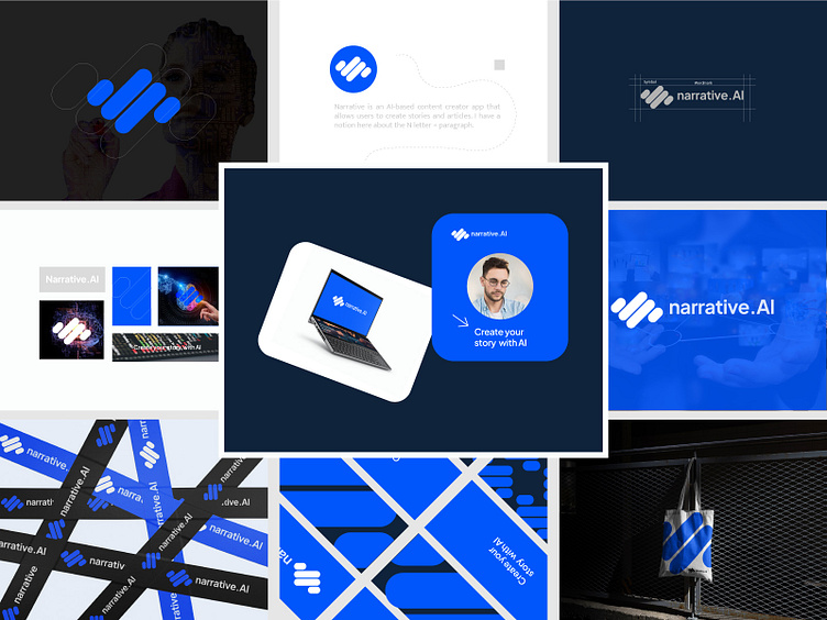 AI, Content Creator, Saas, Tech, Story, N Logo by Ahmed Rumon ...