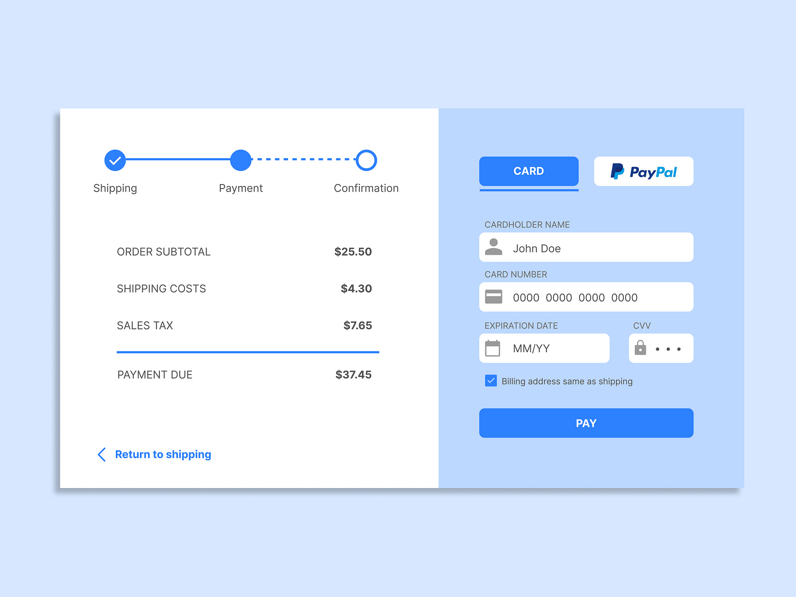 #002 Credit Card UI - Daily UI by Aliya on Dribbble