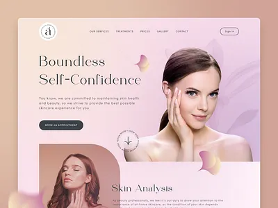 Landing Page - Agi Cosmetics beauty branding cosmetics figma graphic design healthcare interface landing page skin skincare ui ui design uidesign ux ux design webdesign website