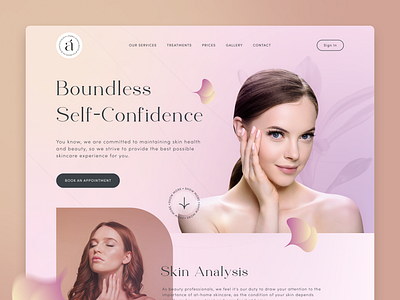 Landing Page - Agi Cosmetics beauty branding cosmetics figma graphic design healthcare interface landing page skin skincare ui ui design uidesign ux ux design webdesign website