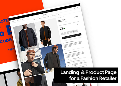 Landing & Product Page for a Fashion Store ecommerce fashion stores retail ui ux