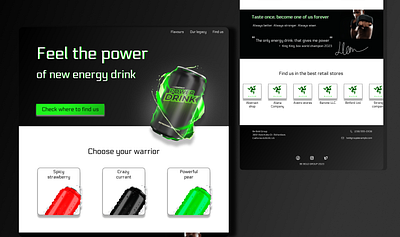 Landing Page Energy Drink design graphic design landingpage ui website