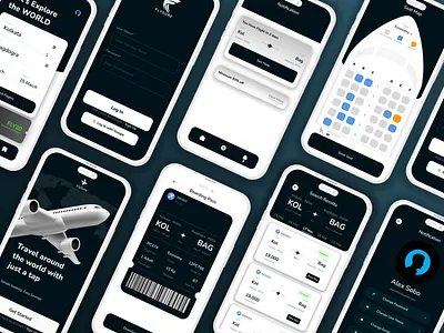 Flight ticket booking Application UI/UX application design flight ticket ui ux