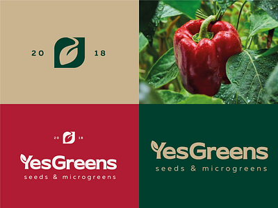 Logo YesGreens brand branding design font graphic design logo logotype vector