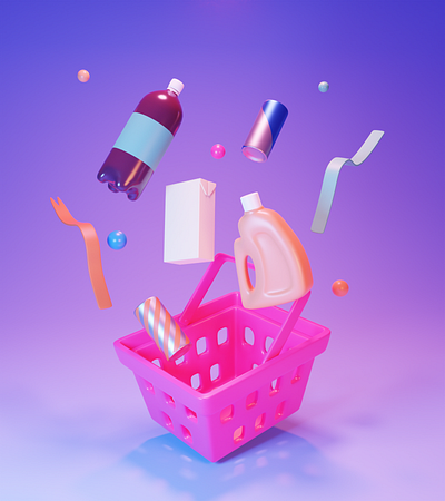 Shopping cart 3d 3d illustration adobe photoshop app blender cartoon design illustration landing page logo low poly modeling shopping ui uiux web design