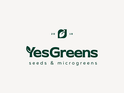 Logo YesGreens brand branding design font graphic design illustration logo logotype vector