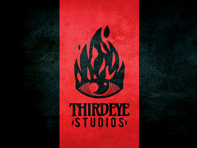 Thirdeye logo branding eye fire flame icon illustration logo mark
