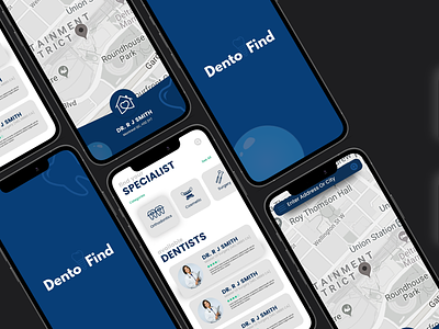 Dentist Mobile App UI Design Concept branding dental clinic digitally atanu graphic design marketing consultant ui ui design ui designer uiux ux ux designer web developer