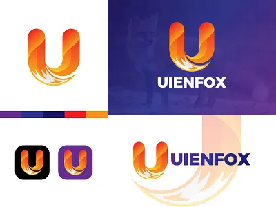 Fox Tail And U Letter Logo Design app bestdesign branding color full logo creative logo drasticlogo fox tail golden ratio logo gradient logo icon letter logo lettermark logo logo design logo designer logo mark monogram u tail vector wordmark