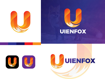 Fox Tail And U Letter Logo Design app bestdesign branding color full logo creative logo drasticlogo fox tail golden ratio logo gradient logo icon letter logo lettermark logo logo design logo designer monogram u tail wordmark