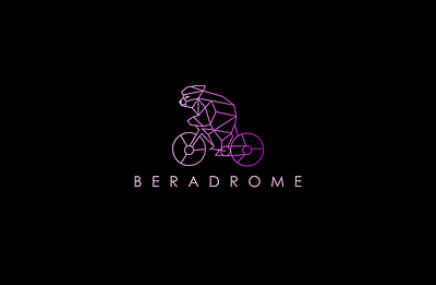 Bear with bicycle logo animal animals branding geometric graphic design identity logo logo design minimal modern