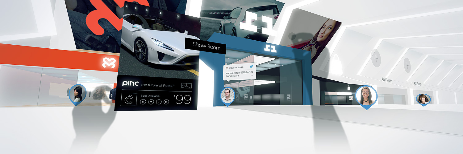 Pinch VR Commerce Mockup UX/UI Design & Simulation