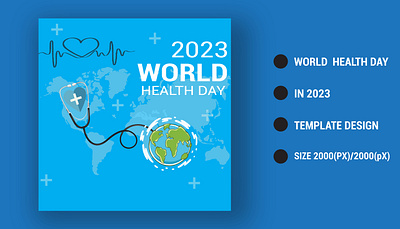 world health day in 2023 design template animation branding design event graphic design helth helth2023 illustration lineicons logo motion graphics ui world world helth2023 world helyh day world2023 worldhelth