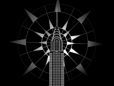 The Chrysler Building Motion Graphic animation architecture brand identity branding design graphic design motion graphics real estate ui vector