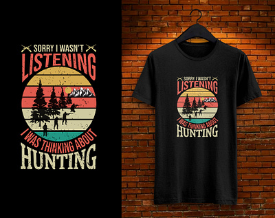 Hunting T Shirt Design app branding design graphic design illustration logo typography ui ux vector