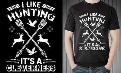 I like hunting it’s a cleverness. T-Shirt Design mount
