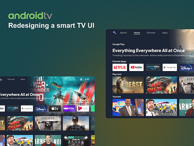 Androidtv Smart UI androidtv redesign design smart tv user experience user experience design