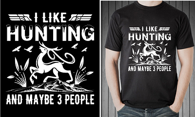 I like hunting and maybe 3 people. T-Shirt Design mount