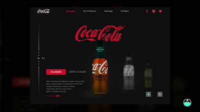 Coca Cola Landing Page UI app branding figma interaction design landing page ui ux website design