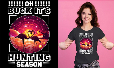Oh buck its hunting season. T-Shirt Design mount