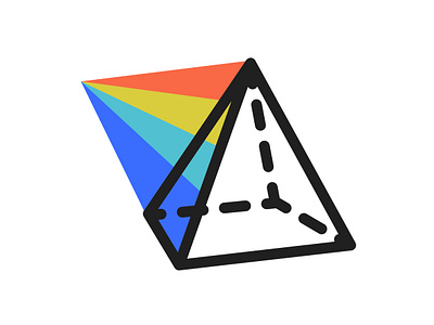 Prism branding graphic design logo prism rainbow triangle vector