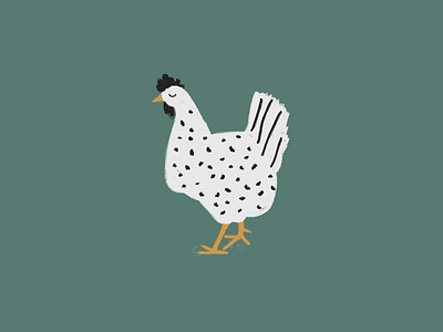 A Chicken Walks Into a Bar... design digital paint flat graphic design illustration vector vintage