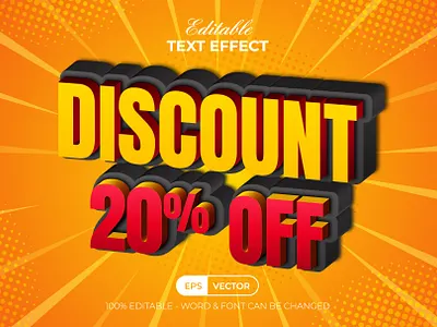 3D Text Effect Sale Style 3d background design discount editable effect event font illustration isometric lettering modern sale style text typeface typography