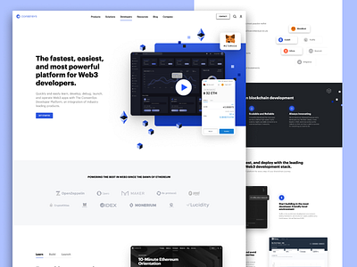 ConsenSys Developer Landing crypto design desktop graphic design landing page ui uidesign ux design web design web3 website