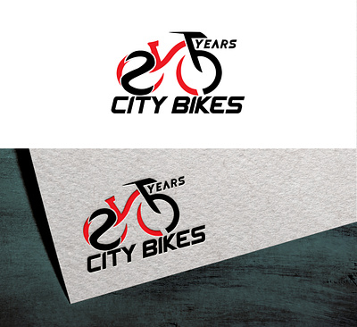 Bike shop 25th anniversary graphic design logo vector