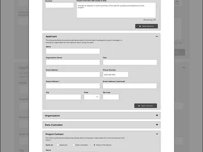 Complex multi-step webform accordion cognitive load complex form fields low fidelity multi step page navigation webform
