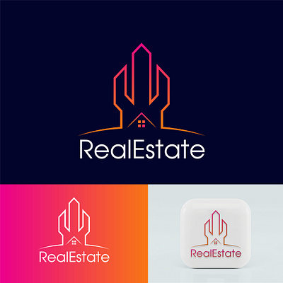 Real Estate Logo brand id branding graphic design illustration logo logo design