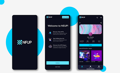 NFT App Design in Figma 3d animation app branding design figma graphic design illustration logo motion graphics ui