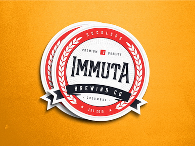 Immuta Brewing branding design illustration logo