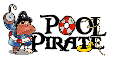 Pool Pirate Brand of Pool Care Products branding cartoon logo charecter design design graphic design illustration logo
