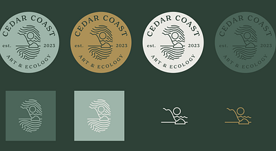 Cedar Coast Badges badge design branding color palette design graphic design heritage brand icons illustration logo design