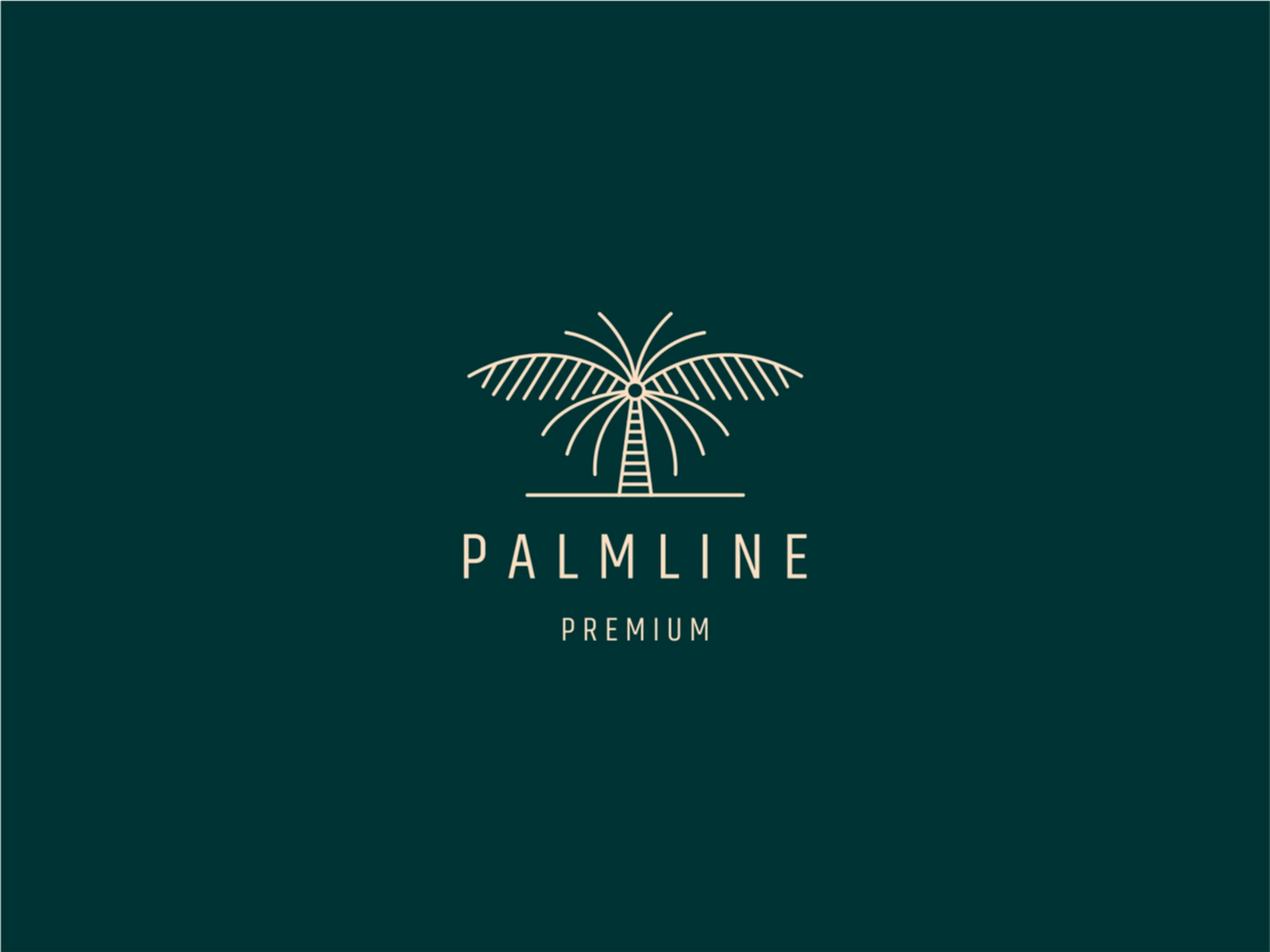 Palm line art logo by warrior on Dribbble