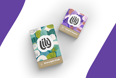 The Lily Pad Logo and Packaging ai branding feminine graphic design green hand lettering illustration lettering lily pad logo nature packaging pattern plants purple small typography vintage