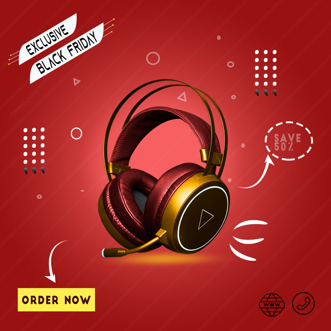 HeadPhone Media post Design by Graphics &  Designer Ebrahim on Dribbble