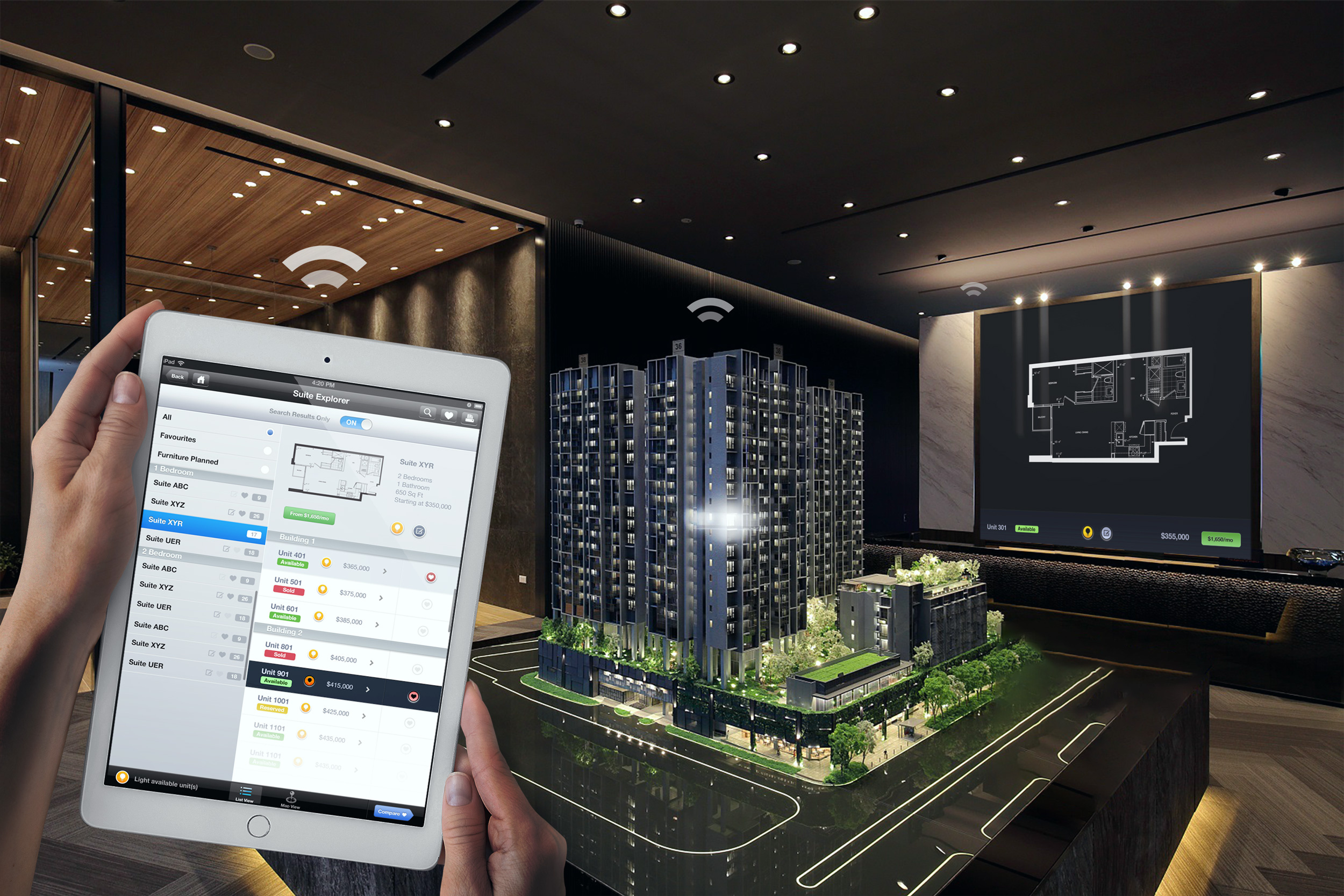 Touchwall UX/UI Design for Connected Showrooms touchscreen ui ux