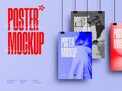 Poster Mockups Collection branding download mockup paper poster presentation psd showcase template